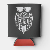 ひげのあるパパおもしろいは、より良い父親の日である 缶クーラー (正面)