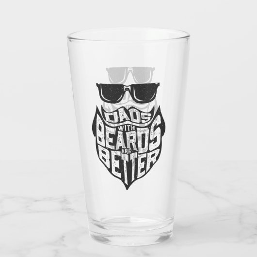 ひげのあるパパおもしろいは、より良い父親の日のフロスである タンブラーグラス (裏面)