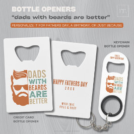 ひげのあるパパの方が良い キーホルダー栓抜き
