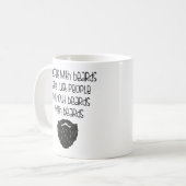 ひげのある人々おもしろい父誕生日皮肉 コーヒーマグカップ (正面左)
