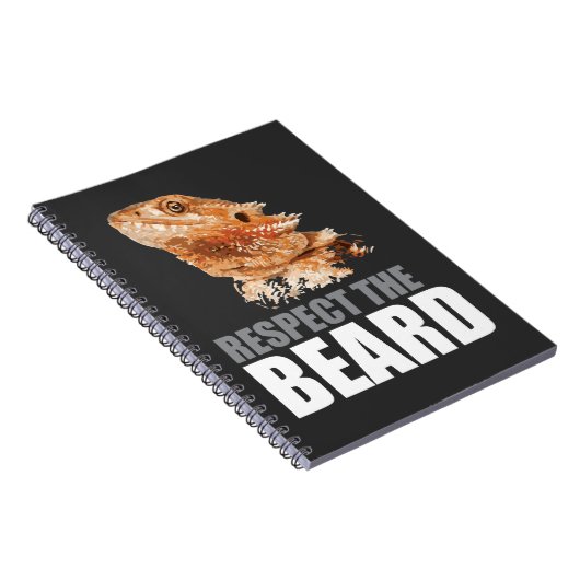 ひげのおもしろいな髭があるドラゴンを尊重して下さい ノートブック (右側)