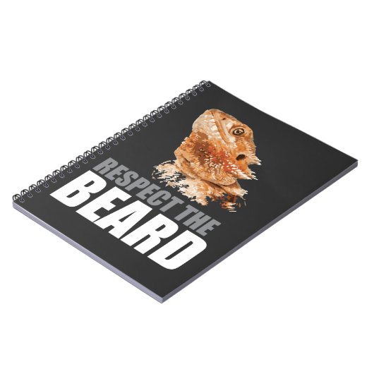 ひげのおもしろいな髭があるドラゴンを尊重して下さい ノートブック (左側)