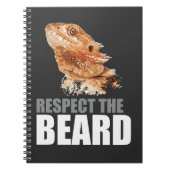 ひげのおもしろいな髭があるドラゴンを尊重して下さい ノートブック (正面)