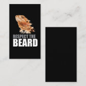 ひげのおもしろいな髭があるドラゴンを尊重して下さい 名刺 (正面/裏面)