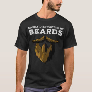 ひげのかわいいレトロなヴィントに気を取られる Tシャツ
