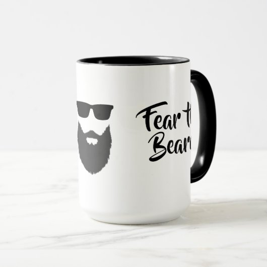 ひげのコーヒー・マグを恐れて下さい マグカップ (正面右)