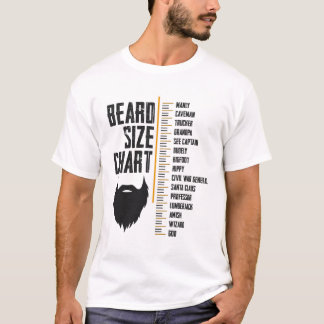 ひげのサイズ図マンリーキャヴェンマンおもしろいズ Tシャツ