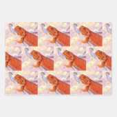 ひげのドラゴンをチーク – 3ポーズセット ラッピングペーパーシート (正面)