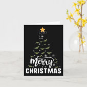 ひげのドラゴンメリークリスマスツリー家族クリスマスホ カード (黄色い花)