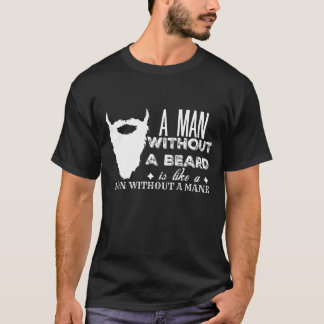 ひげのユーモア: ひげのない人 Tシャツ