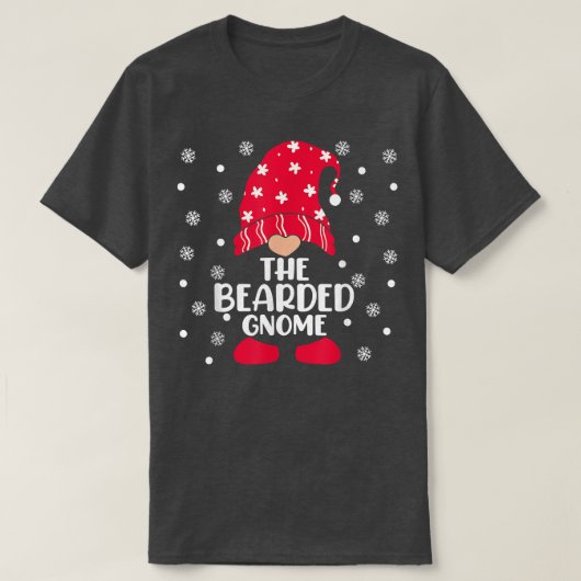 ひげの付いた格言マッチングファミリークリスマスパジャマ Tシャツ (デザイン正面)