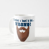 ひげの大きいマグのない生命 コーヒーマグカップ (正面左)