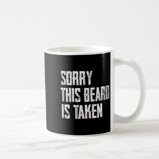 ひげの夫は結婚に取り込まれてごめんねTシャツ コーヒーマグカップ (右)