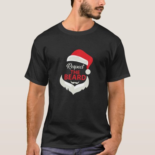 ひげの尊敬サンタクロースのクリスマスのクリスマスギフト Tシャツ (正面)