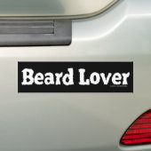 ひげの恋人のおもしろいで曖昧な手紙のテンプレートの白 バンパーステッカー (車上)