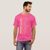 ひげの成長を測ろう 面白いひげ定規 Tシャツ (正面フル)