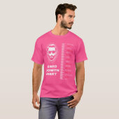 ひげの成長チャート ひげの長さ定規 面白い Tシャツ (正面フル)