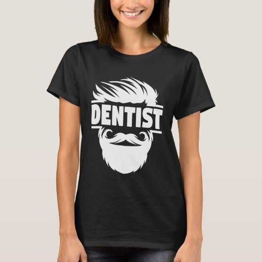 ひげの歯科医の歯のTシャツ Tシャツ (正面)