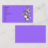 ひげの生えたアイリスフラワー自然 名刺 (正面/裏面)