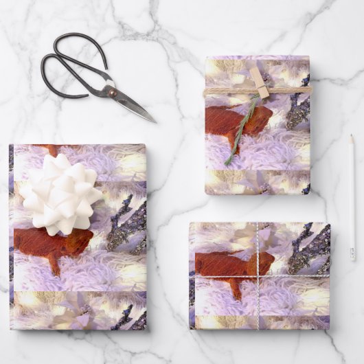 ひげの生えたドラゴンの平和を地球に引き付ける ラッピングペーパーシート (正面)