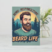 ひげの生活を受け入れる：責任のお祝い 招待状 (スタンド正面)