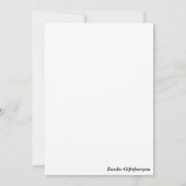 ひげの生活を受け入れる：責任のお祝い 招待状 (裏面)