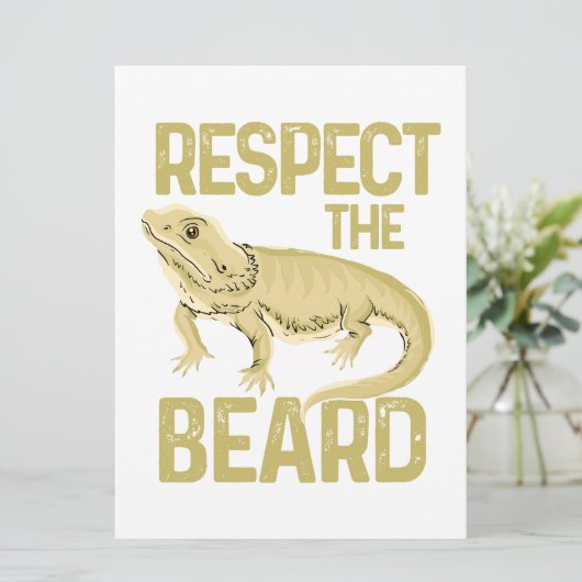 ひげの髭があるドラゴンのハ虫類動物を尊重して下さい 案内状 (スタンド正面)