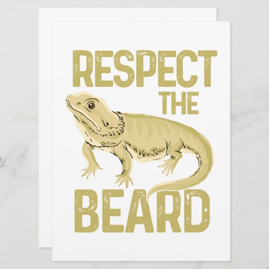 ひげの髭があるドラゴンのハ虫類動物を尊重して下さい 案内状 (正面/裏面)