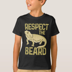 ひげの髭があるドラゴンのハ虫類動物を尊重して下さい Tシャツ