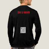 ひげは一時的なもの。愛は永遠です。 トライブレンドTシャツ (背面)