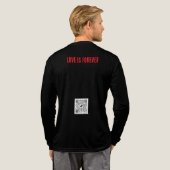 ひげは一時的なもの。愛は永遠です。 トライブレンドTシャツ (背面全体)