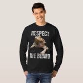 ひげひげを生やしたドラゴンを尊敬する Tシャツ (正面フル)