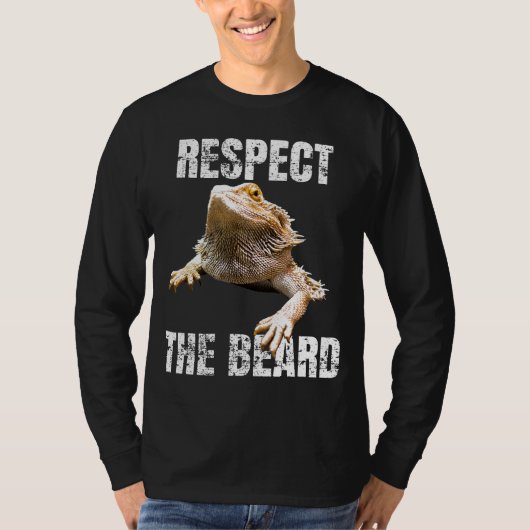 ひげひげを生やしたドラゴンを尊敬する Tシャツ (正面)