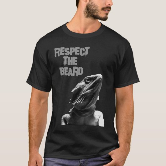 ひげひげを生やしたドラゴンを尊敬する Tシャツ (正面)