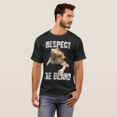 ひげひげを生やしたドラゴンを尊敬する Tシャツ (正面フル)