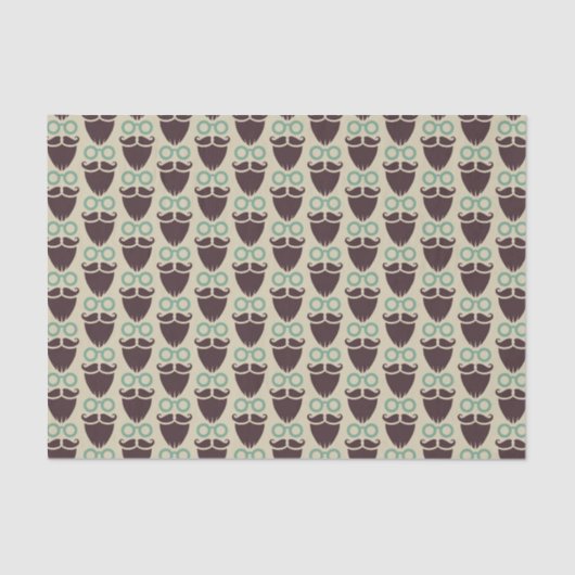 ひげひげ眼鏡パターンティッシュペーパー 薄葉紙 (正面)