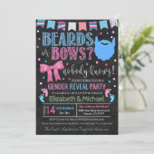 ひげまたは弓性のリビール招待状 招待状 (スタンド正面)