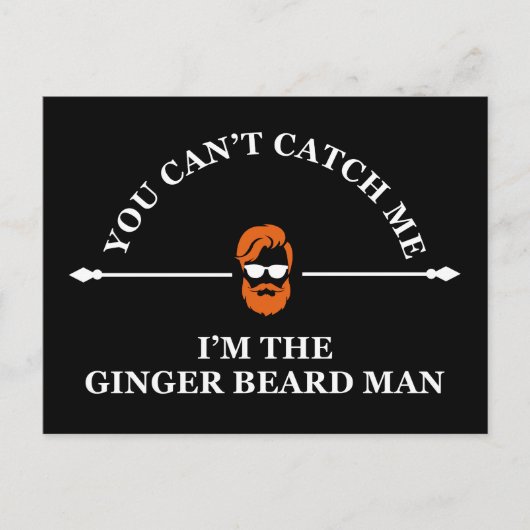 ひげをおもしろいした引用文 シーズンポストカード (正面)