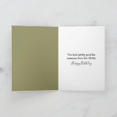 ひげをつけた誕生日のキリンとサル カード (内部)