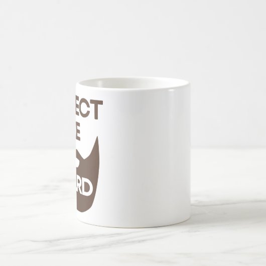 ひげを尊重して下さい コーヒーマグカップ (中央)