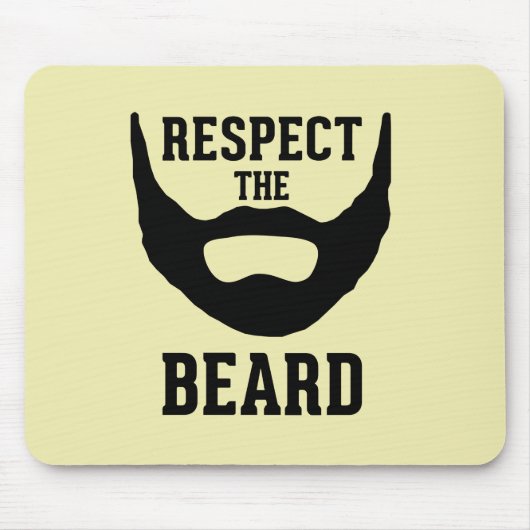 ひげを尊重して下さい マウスパッド (正面)