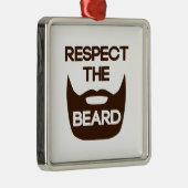 ひげを尊重して下さい メタルオーナメント (右)