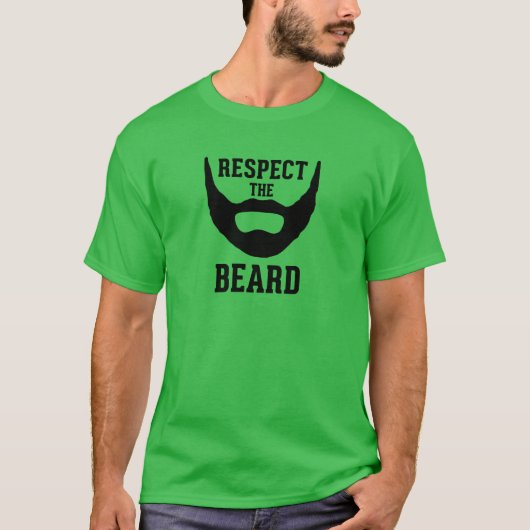 ひげを尊重して下さい Tシャツ (正面)
