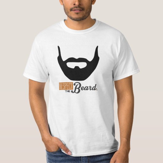 ひげを尊重して下さい Tシャツ (正面)