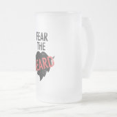 ひげを恐れて下さい フロストグラスビールジョッキ (正面右)