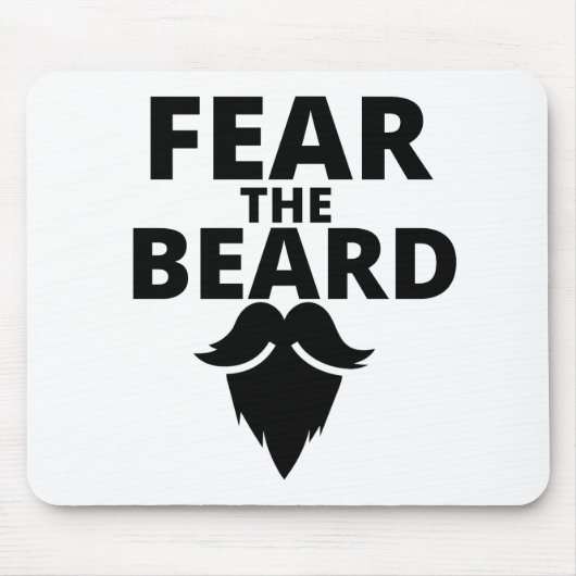 ひげを恐れて下さい マウスパッド (正面)