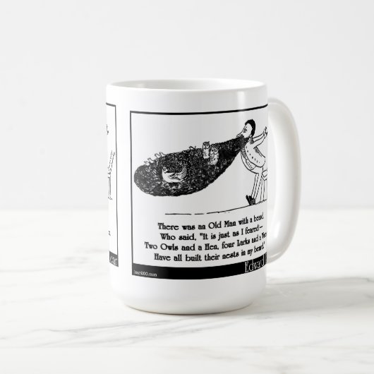 ひげを持つ老人がありました コーヒーマグカップ (正面右)