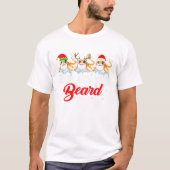 ひげを敬え クリスマス Tシャツ (正面)