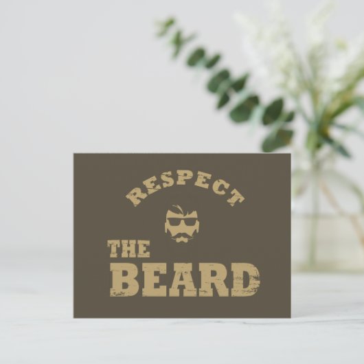 ひげを生やしたおもしろいことわざを尊重する シーズンポストカード (スタンド正面)