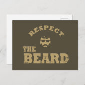 ひげを生やしたおもしろいことわざを尊重する シーズンポストカード (正面/裏面)